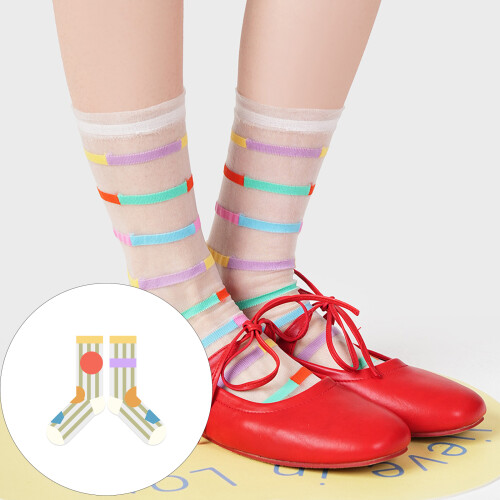 Atmungsaktive Netzstrümpfe, trendige Socken-horizontale Farbe 2