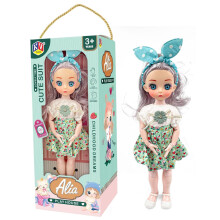Wiztoy Lyla Alia Play House Dolls - Gift Box With Accessories | Pretend Play Toy Set For Girls 3+ Years | Cute Suit Series In Carry Handle Box| 37 Cm