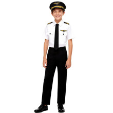 Davsolly Kinderen Luchtvaartpilot Kostuum Luchtvaartkapitein Uniform Voor Jongens Meisjes Halloween Cosplay