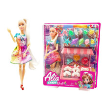 Wiztoy Lyla Alia Candy World Doll - 30 Cm Doll With Candy Cart Ice Cream & Dessert Accessories | Pretend Play Set For Girls Age 3+