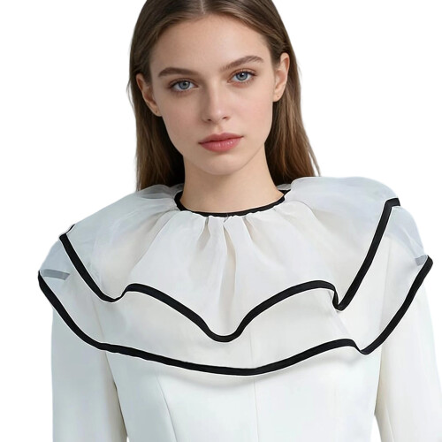 Delicate White False Collar Elegant Design Easy Wear Neck