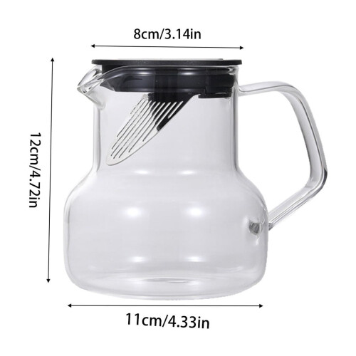 Borosilicate Glass Kettle Heat Cold Resistant 1.5L 2