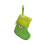 Kerstsok met geborduurde initialen, groen pluche, 7,9 5