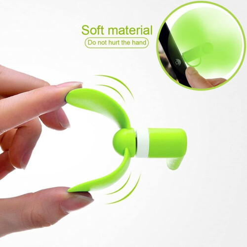 2-in-1 Mini Phone Fan for USB & Type-C – 6 Pack 2
