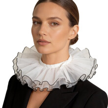 Victorian Detachable Collar With Ruffle and Layered-White 1