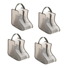 4Piece Clear Shoe Protectors Bags Dustproof-gray transparent