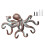 Artistic Iron Octopuses Shaped Hook For Home-patina red 1