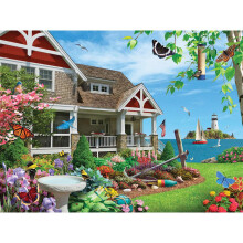 Bits and Pieces - Blooming Beach House Puzzel van kunstenaar Alan Giana - Strandhuis en Zeelandschap (500 Stuk