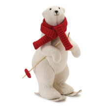 Ours polaire Melrose International sur skis (lot de 2)