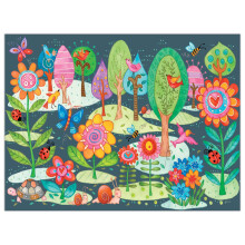 Crown Point Graphics Kleurrijke Tuin 500 Stukjes Puzzel, Zachte Aanraak Ontwerp Puzzels voor Volwassenen, Gemaakt in de VS