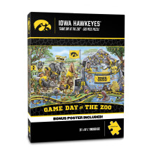 YouTheFan NCAA Iowa Hawkeyes Game Day på Zoo 500-bitars pussel 28" x 10.5"