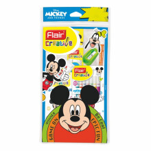 Flair Creative Series Kit de Papeterie Disney Mickey Mouse | 22 Articles Assortis | Kit Intelligent Pour Créativité