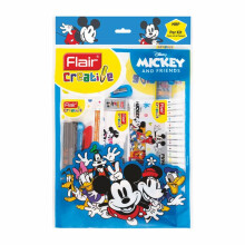 Kit de Papeterie Disney Mickey Mouse Flair Creative | 58 Articles Assortis | Kit Intelligent Pour Créativité