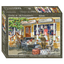 Crown Point Graphics Centrum van de Gemeenschap 1000 Stuk Jigsaw Puzzle, Zacht Aanvoelend Ontwerp, Made in USA
