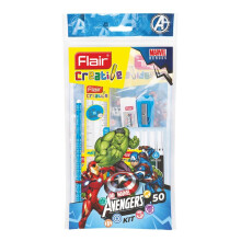 Flair Creative Series Kit De Papeterie Marvel Avengers | 22 Articles Assortis | Kit Intelligent Pour Créativité