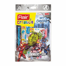 Kit de Fournitures Marvel Avengers Flair | 34 Articles Assortis | Kit Pratique Pour Créativité & Apprentissage Amusant | Cadeau Idéal