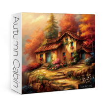 Vintage Cabin Landschap Puzzels voor Volwassenen 1000 Stukken, Mooi Huis Herfst Jigsaw Puzzle