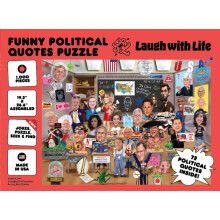 Lachen met Leven Grappige Politieke Quotes Puzzel - 1000-Piece Puzzel voor Volwassenen & Tieners