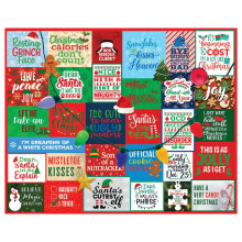 Puzzle en Bois 1000 Pièces White Mountain - Collecion Hiver Noël 24"x30" Pièces Grandes - J'adore Noël