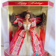 Poupée Barbie 1997 Joyeuses Fêtes Brunette NRFB par Barbie