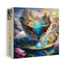 Mooie Landschap Bekers Puzzels voor Volwassenen 1000 Stukken, Magische Berg Waterval Puzzel