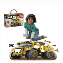 Peaceable Kingdom Gigantische Vloerpuzzels met Uniek Vormen voor Kinderen 3+ - Dump Truck