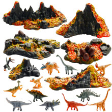 Aydinids 6 Pcs Mini Volcan 12 Figurines Dinosaure Plastique Décor Cake Anniversaire
