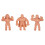 Legender Av Lucha Libre M.U.S.C.L.E. Mini-Figurset | Pack A 1