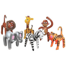 Fun Express Uppblåsbara Djur Safari Deko - 12-Pack Zoo Djur för Födelsedagskalas