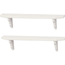 2Pezzi Mensole da Muro Bianche per Casa delle Bambole, Accessori per Decorazione in Scala 1:12