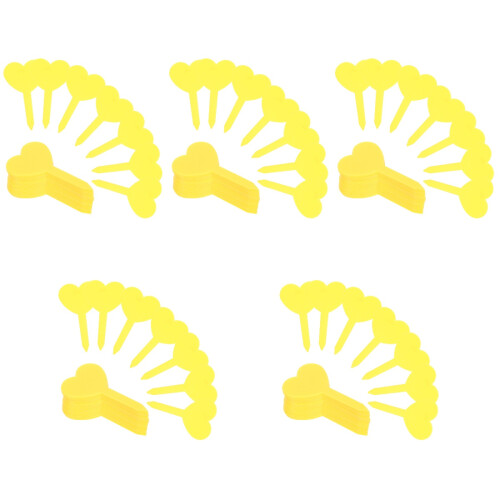 500Pcs Lovely Plant Markers Yellow Replaceable Durable Garden Labels 1