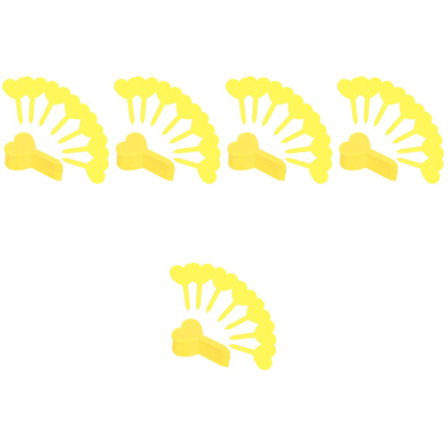 500Pcs Lovely Plant Markers Yellow Replaceable Durable Garden Labels 2