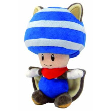 Super Mario Bros Vliegende Eekhoorn Blauw Pad 8" Pluche Pop