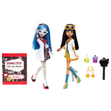 Monster High Classroom Partners Home Ick Abbey Bominable and Heath Burns Doll, 2-Pack