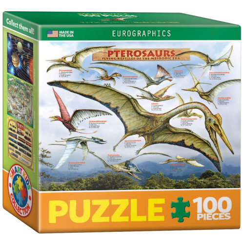 EuroGraphics Pterosaurussen Mini Puzzel (100 Stuk)