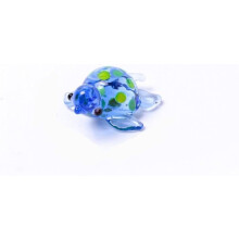 Galepromot Hand Blown Glass Turtle Figurines,Handmade Tortoise Mini Exquisite Animal Statue Glass Craft Accents for Home Decor,Aquarium Landscaping,Cr