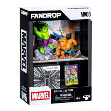 Fandrop MV05 - Hulk contre The Thing, Diorama et Artefacts pour une Présentation Élite Marvel