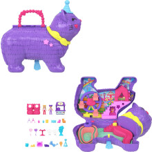 Polly Pocket Mikro-Puppen & Spielset mit 23 Überraschungszubehör, einschließlich Katzen, Geburtstagsparty