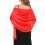 Elegant Chiffon Shawl for Evening Dresses, Red, One Size 2