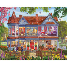 White Mountain Spring House Puzzle 1000 Piece Jigsaw Puzzles for Adults