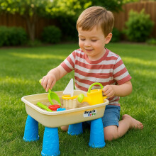 Table d'Activités Sable & Eau Bo-Toys pour Enfants - Table de Jeu Portable avec Couvercle, Jouets & Rangement