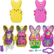 Polly Pocket x Peeps, Mikrodoll & 2 Spielsets mit 7 thematischen Zubehörteilen