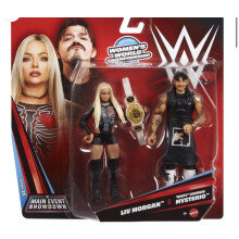 Mattel WWE Main Event Showdown Action Figuren 2-Pack mit Zubehör, Serie #25 „Dirty“ Dominik Mysterio & Liv Morgan