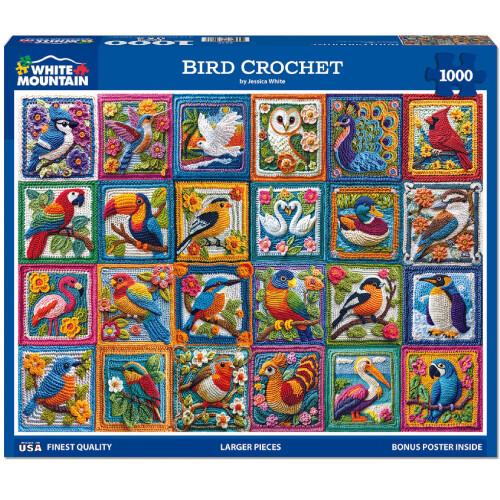 WHITE MOUNTAIN WHITE MOUNTAIN PUZZLES Bird Crochet Puzzle, 1 EA