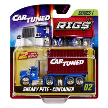 CarTuned Container Case - Sneaky Pete, Blau und Rot, DieCast Truck, Stil 3