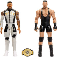 Mattel WWE Main Event Showdown Action Figures 2-Pack with Accessory, Series #25 Bron Breakker vs Jey USO Collectible Set, 6-inch