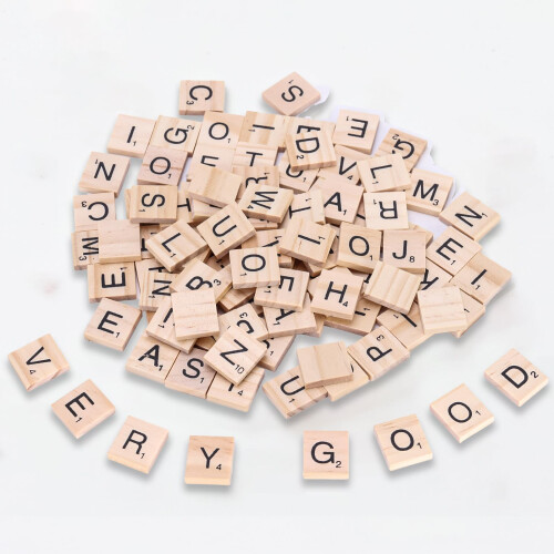 100 PCS Houten Letter Tegels