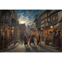 Ceaco - 1000 Bitars Thomas Kinkade Harry Potter Diagon Alley Pussel för Vuxna, Silver Select