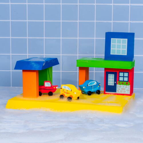 22097 BathBlocks Drijvende Auto's Set