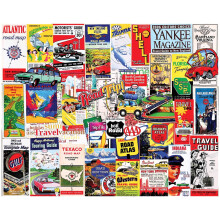 White Mountain 1000 Piece Jigsaw Puzzle USA Collage Puzzles with Large Pieces Gift for Adults and Family 24"x30" - US Maps & Travel Guides